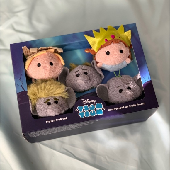 New Disney Frozen Trolls Box Set of 5 Japan - Picture 1 of 4